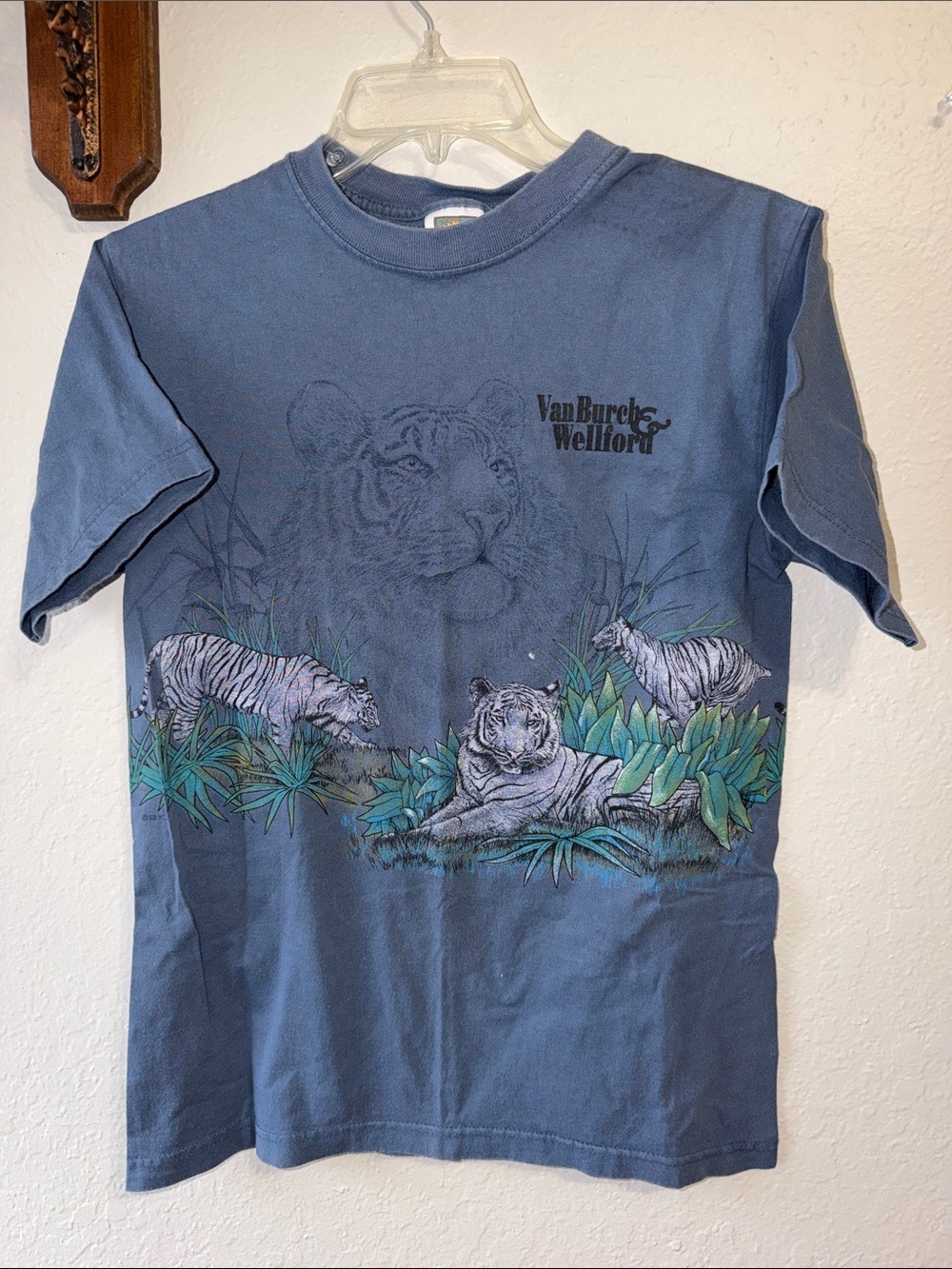 Vintage White Tiger T Shirt Van Burch & Wellford
